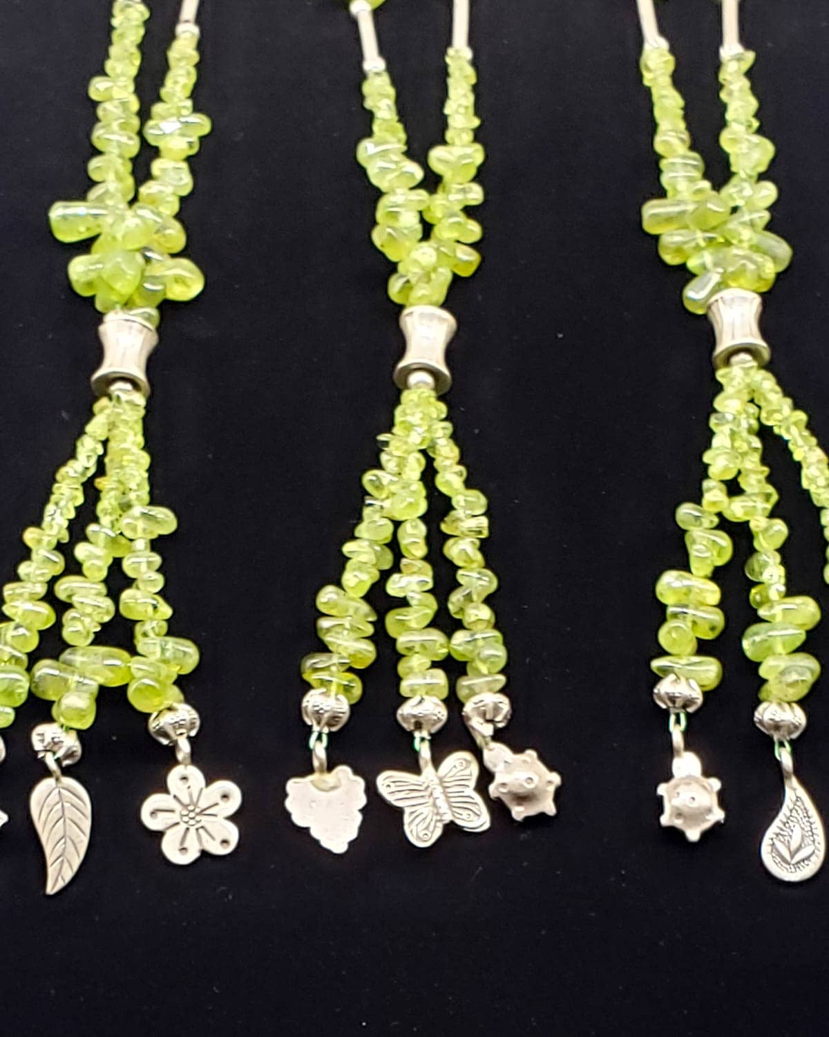 Natural Green Peridot Studded Necklace - Image 2