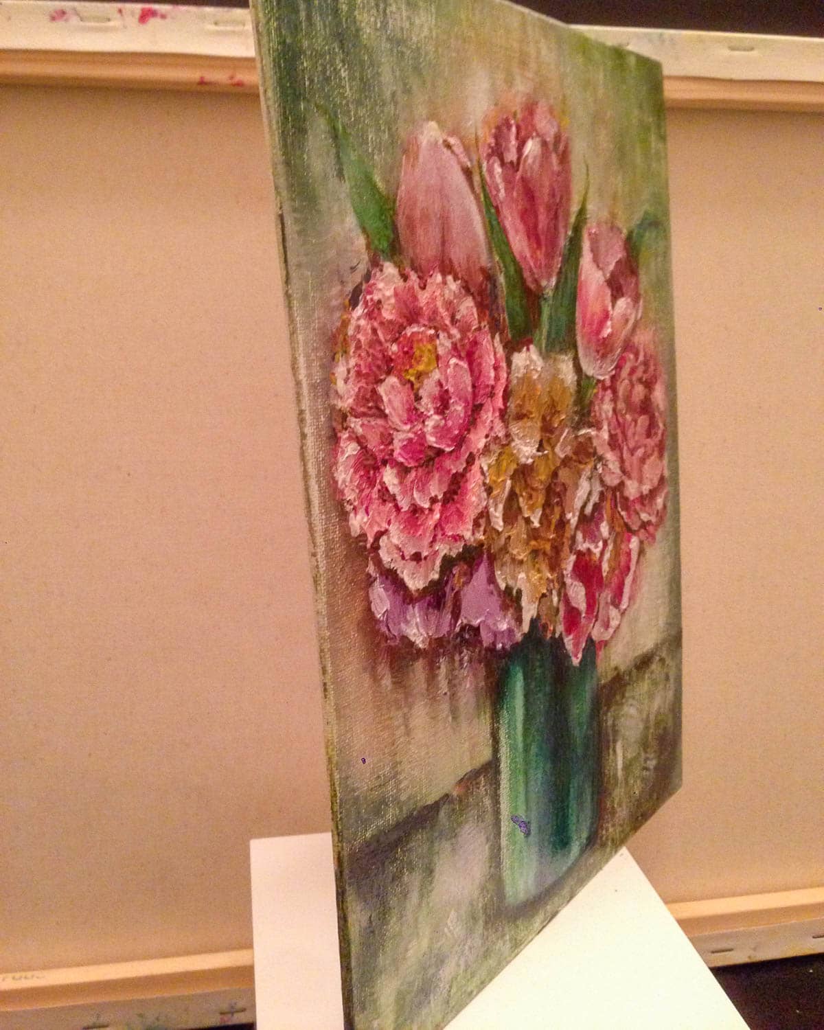 Fresh Flowers Canvas Oil Painting - Image 2
