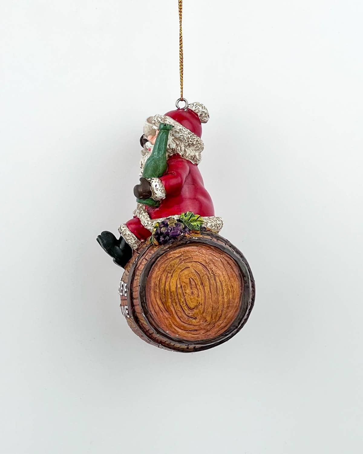 I Believe in Wine Santa Christmas Ornament - Image 3