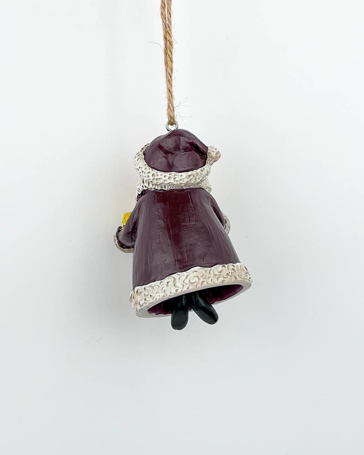 Santa Holding a Yellow Cap NYC Taxi Christmas Ornament - Image 3