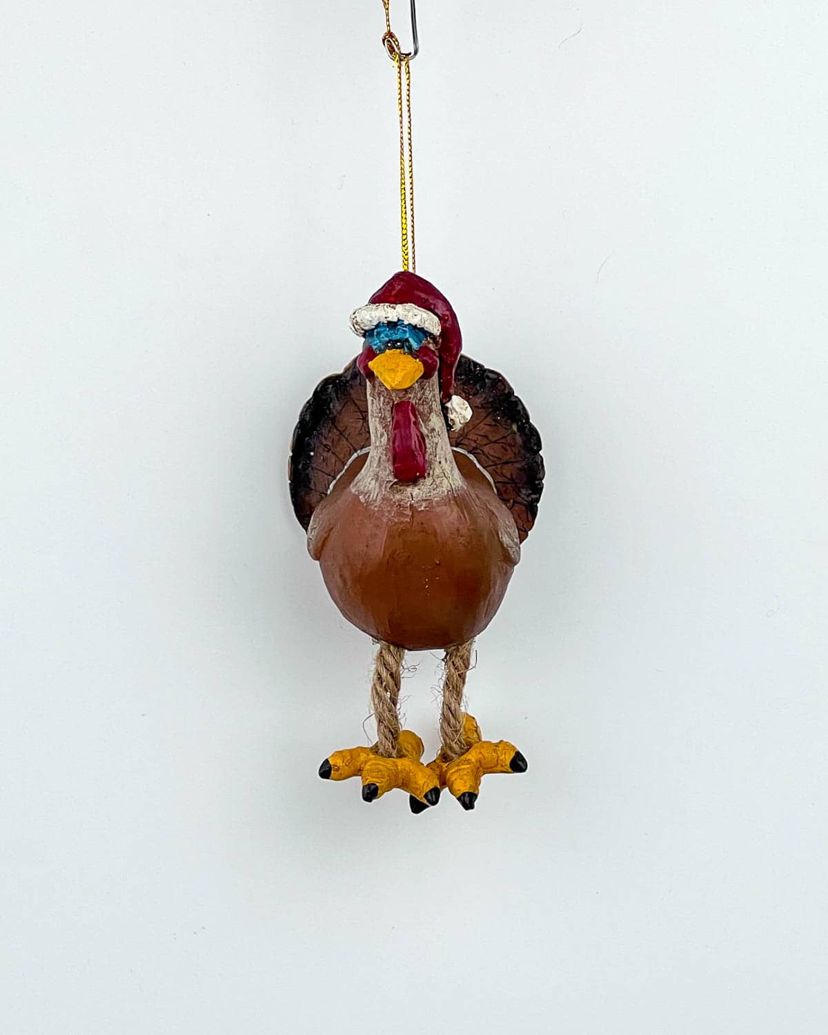 Dangling Leg Turkey Christmas Ornament
