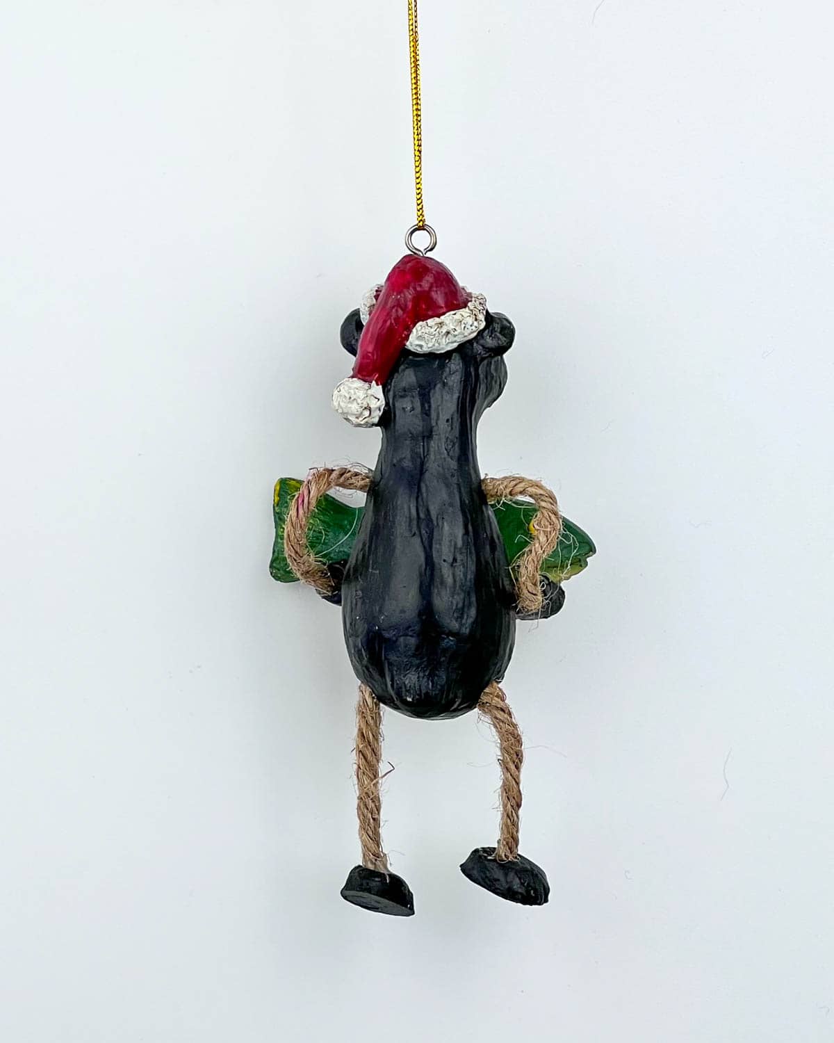 Bear Holding Bass Christmas Ornament - Image 3