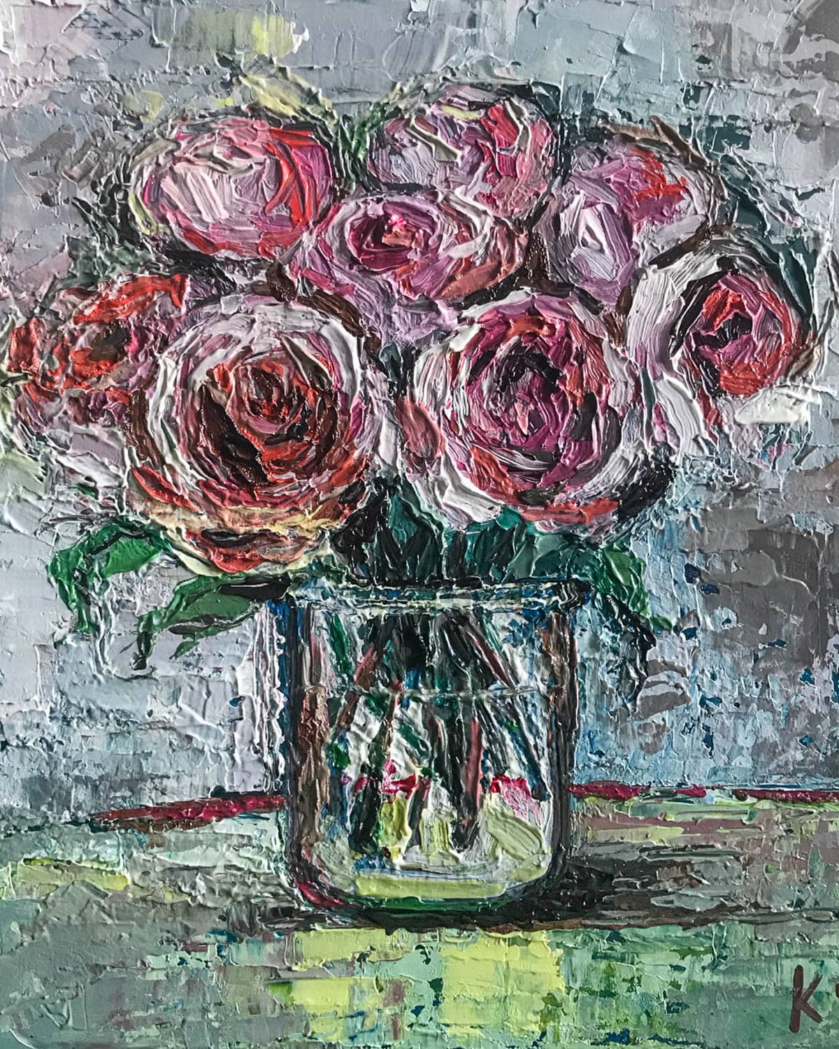 Good Afternoon Oil Painted Canvas