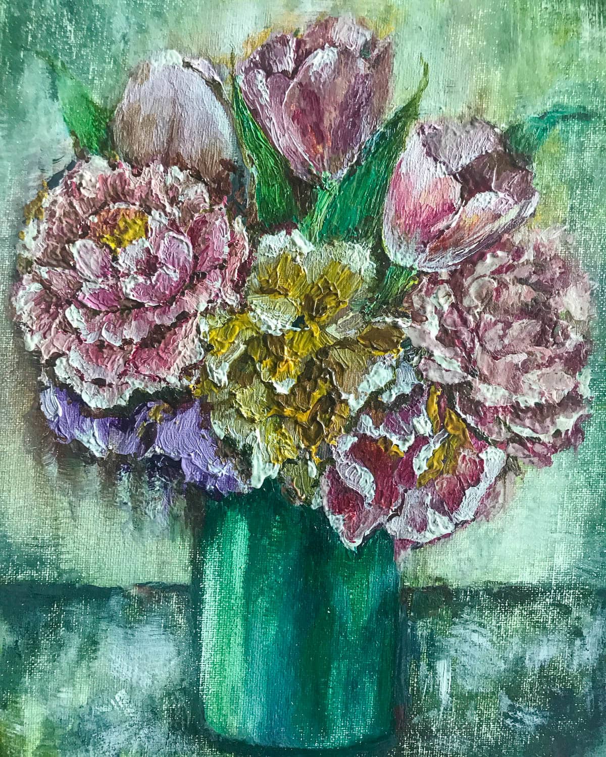 Fresh Flowers Canvas Oil Painting