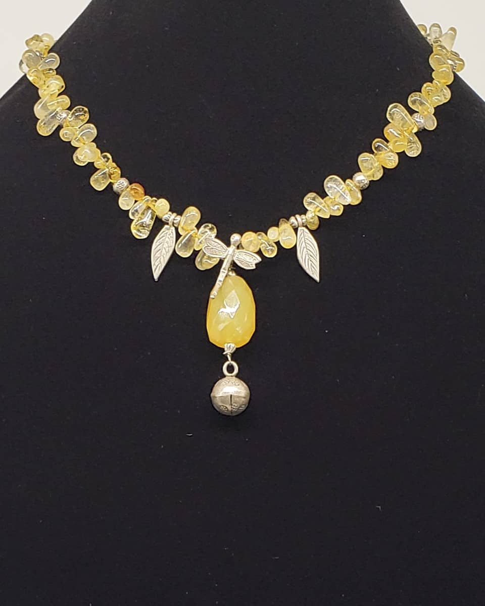 Natural Citrine Gemstone Necklace Genuine Gemstone
