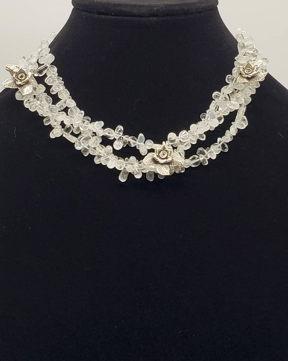 Natural Clear Quartz Gemstone Necklace - Image 2