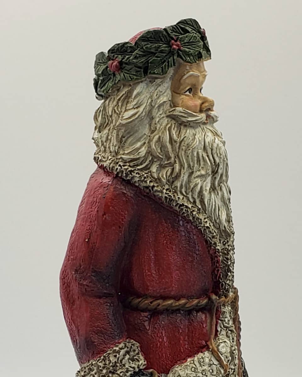 A Santa Holding Christmas Tree Vintage Style - Image 2