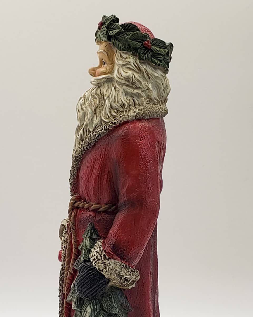 A Santa Holding Christmas Tree Vintage Style - Image 4