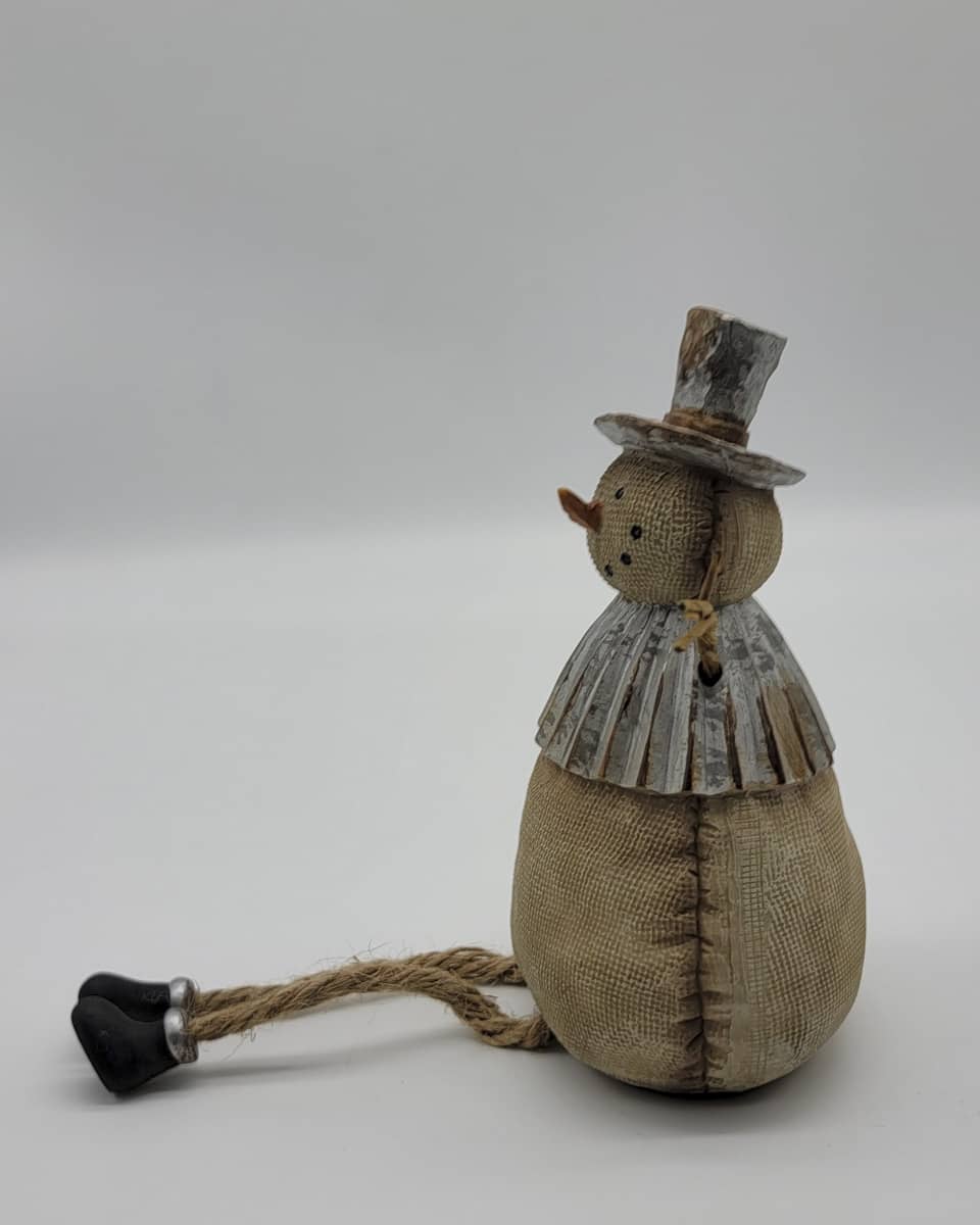 A Sitting Snowman Christmas Decoration - Image 4