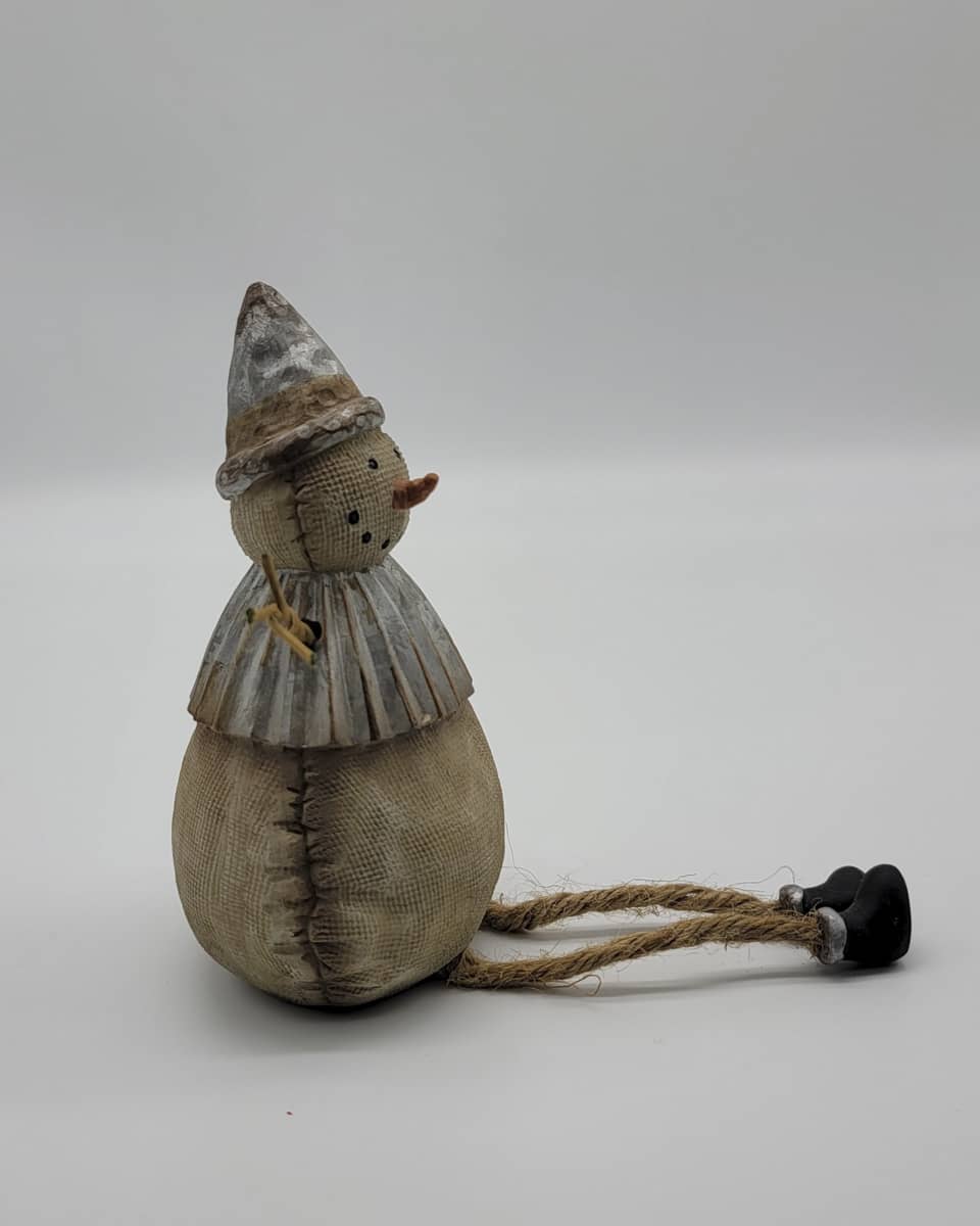 A Sitting Snowman Christmas Decoration - Image 6