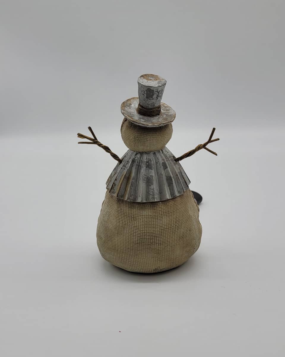 Smiling Sitting Snowman Christmas Decor