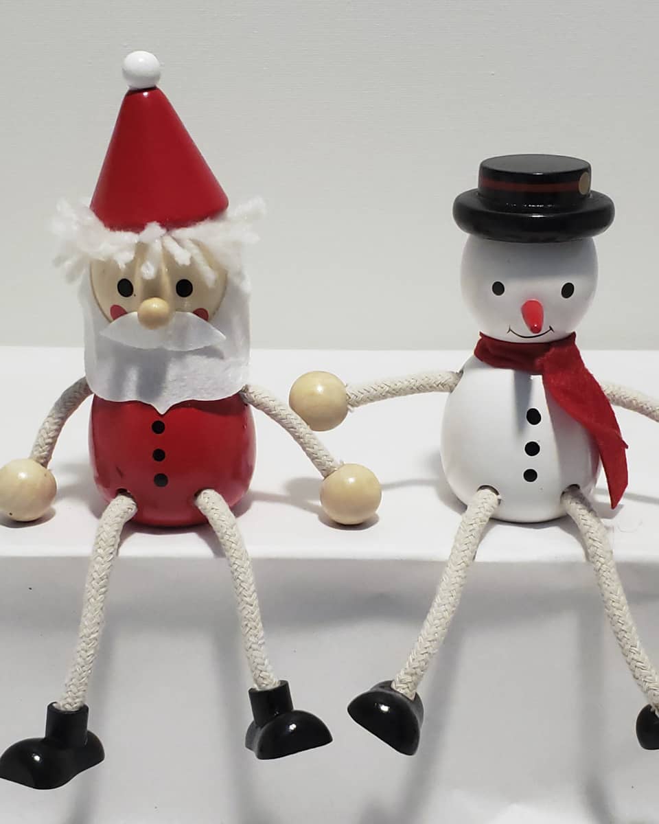 Wooden Santa & Snowman Ornament Inspired Christmas Decoration