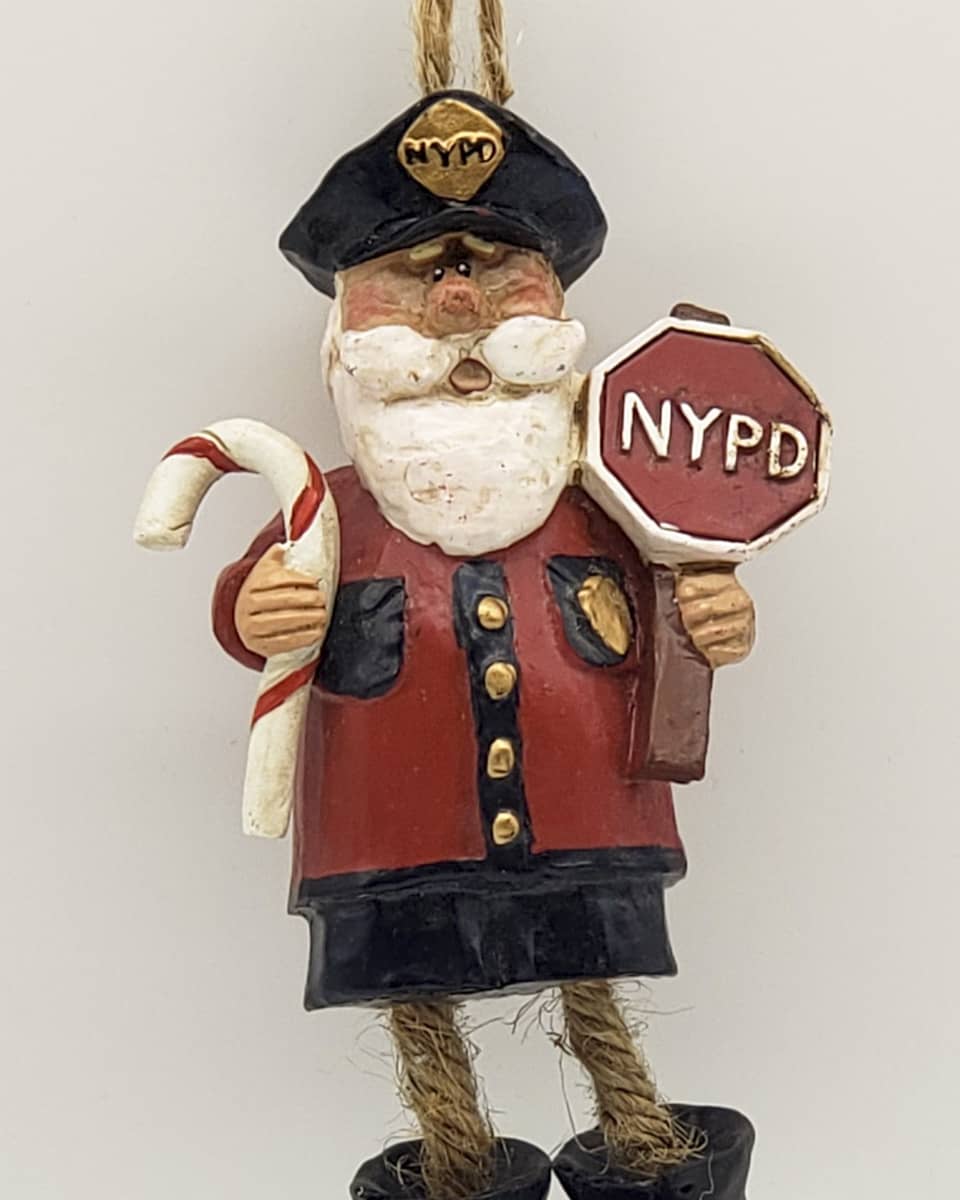 New York Policeman Santa Christmas Ornament