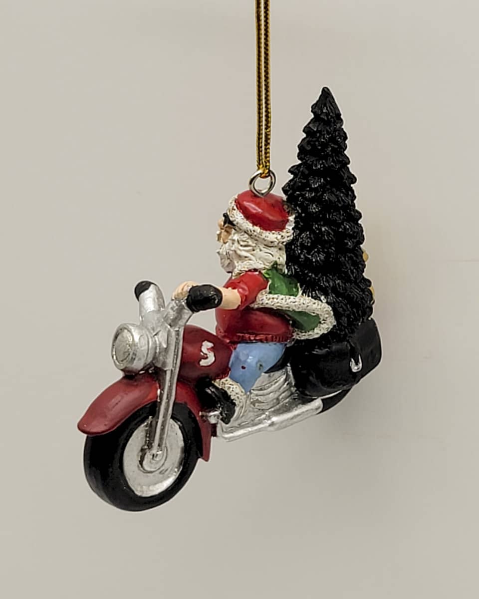 Santa Biker Christmas Ornament - Image 4