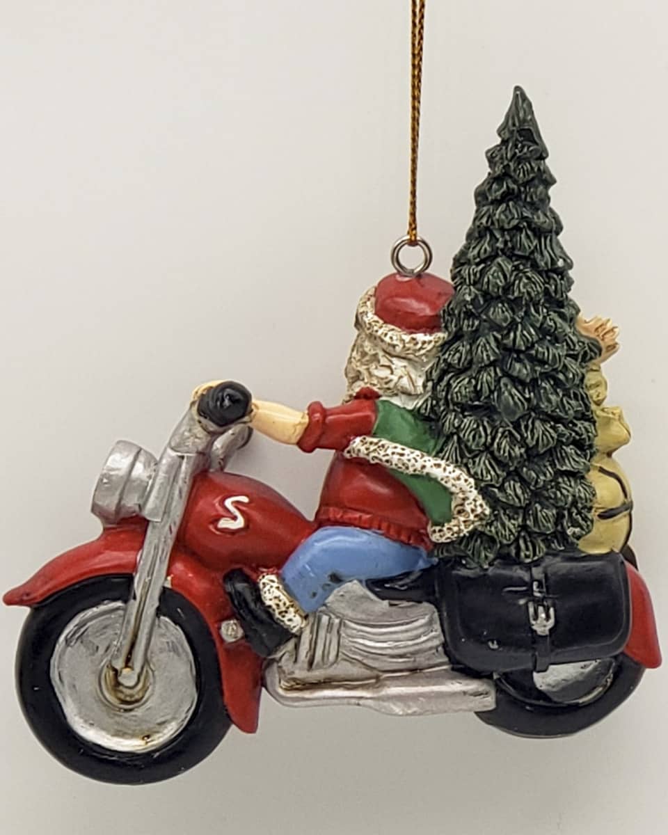 Santa Biker Christmas Ornament - Image 6