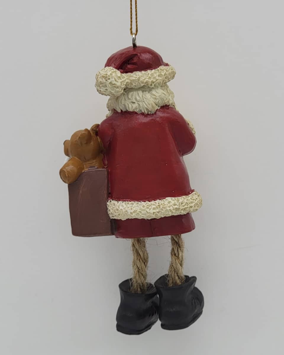 Santa Holding Shopping List Christmas Ornament