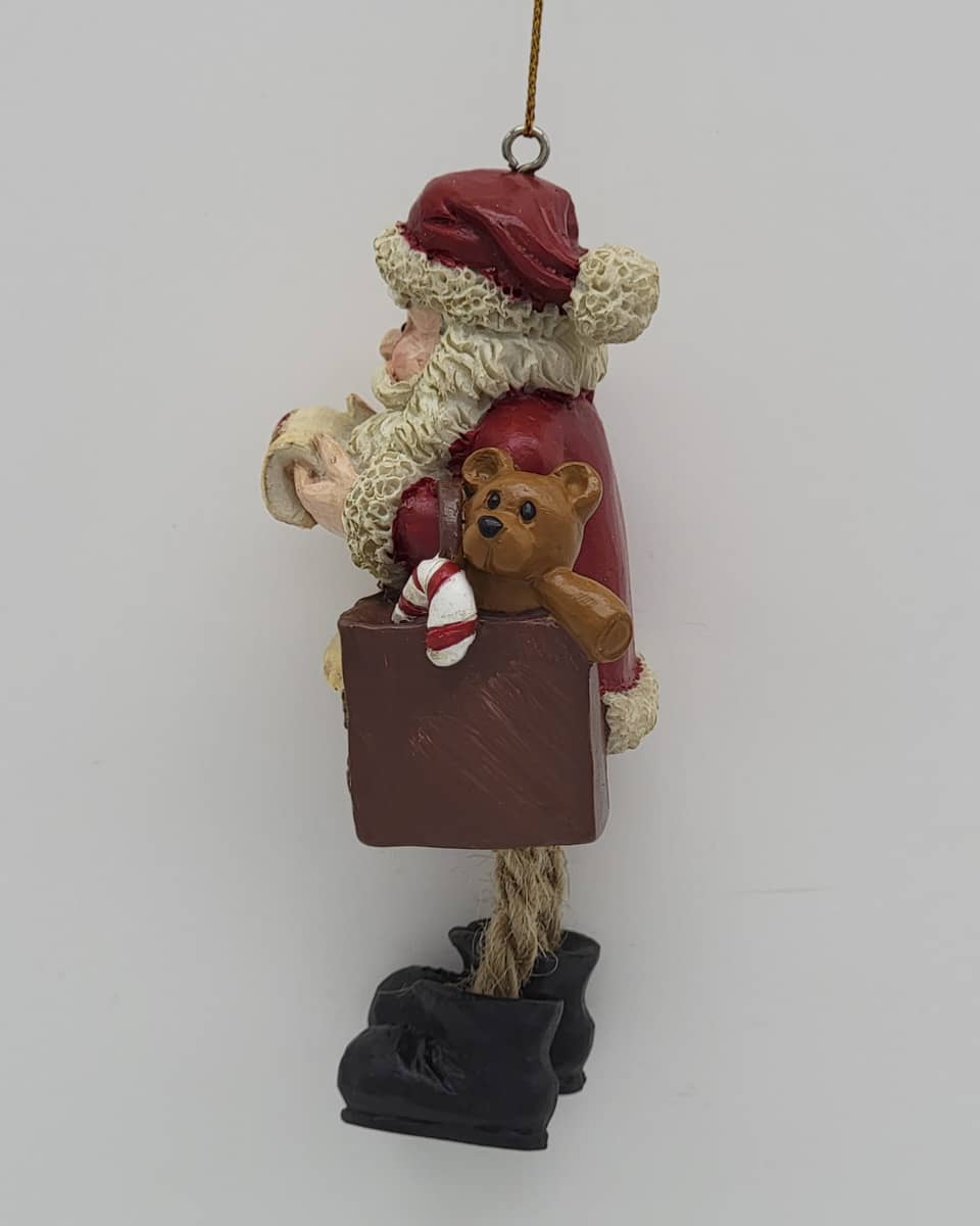 Santa Holding Shopping List Christmas Ornament - Image 2