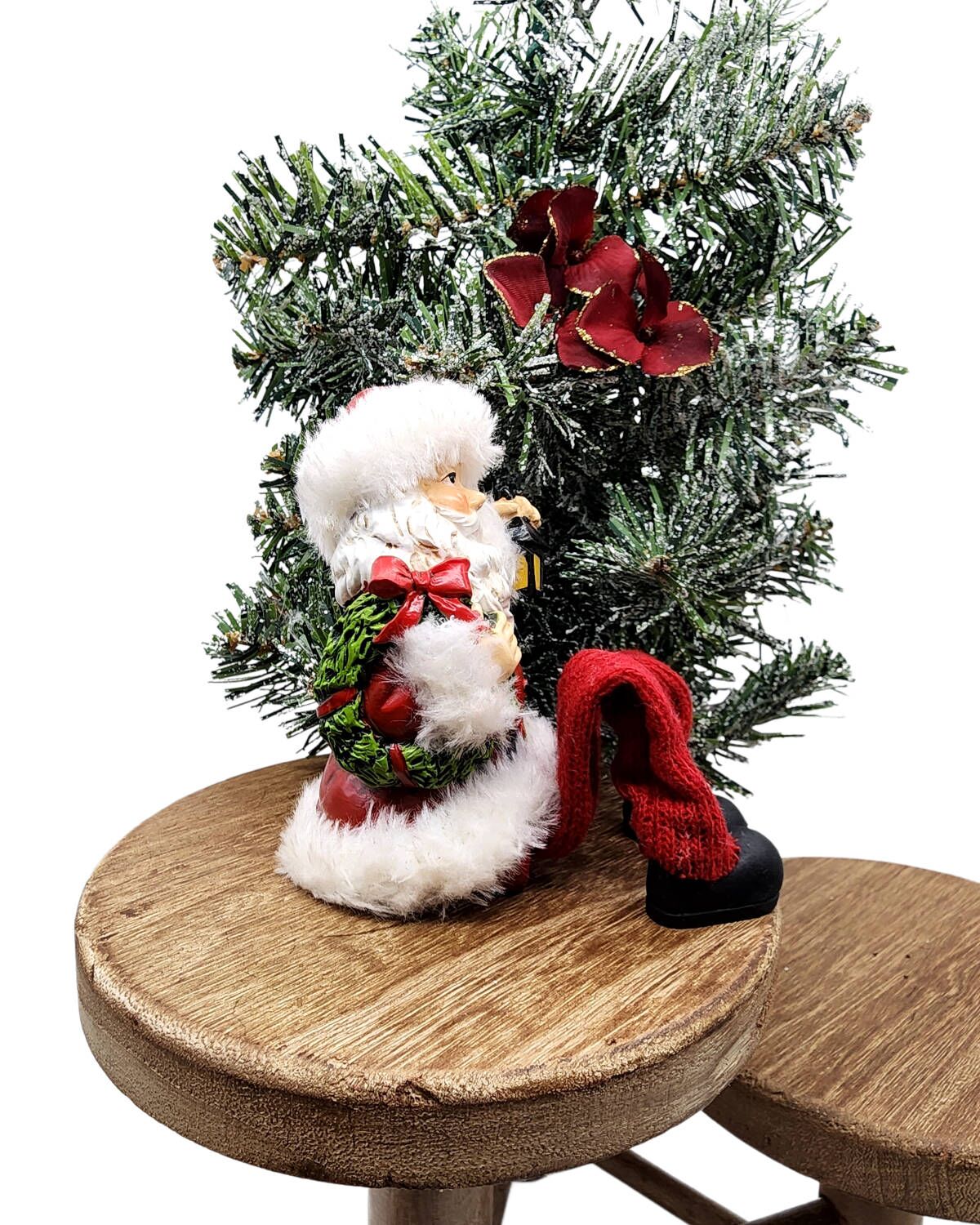 Sitting Santa Dangling Feet Christmas Decor - Image 7