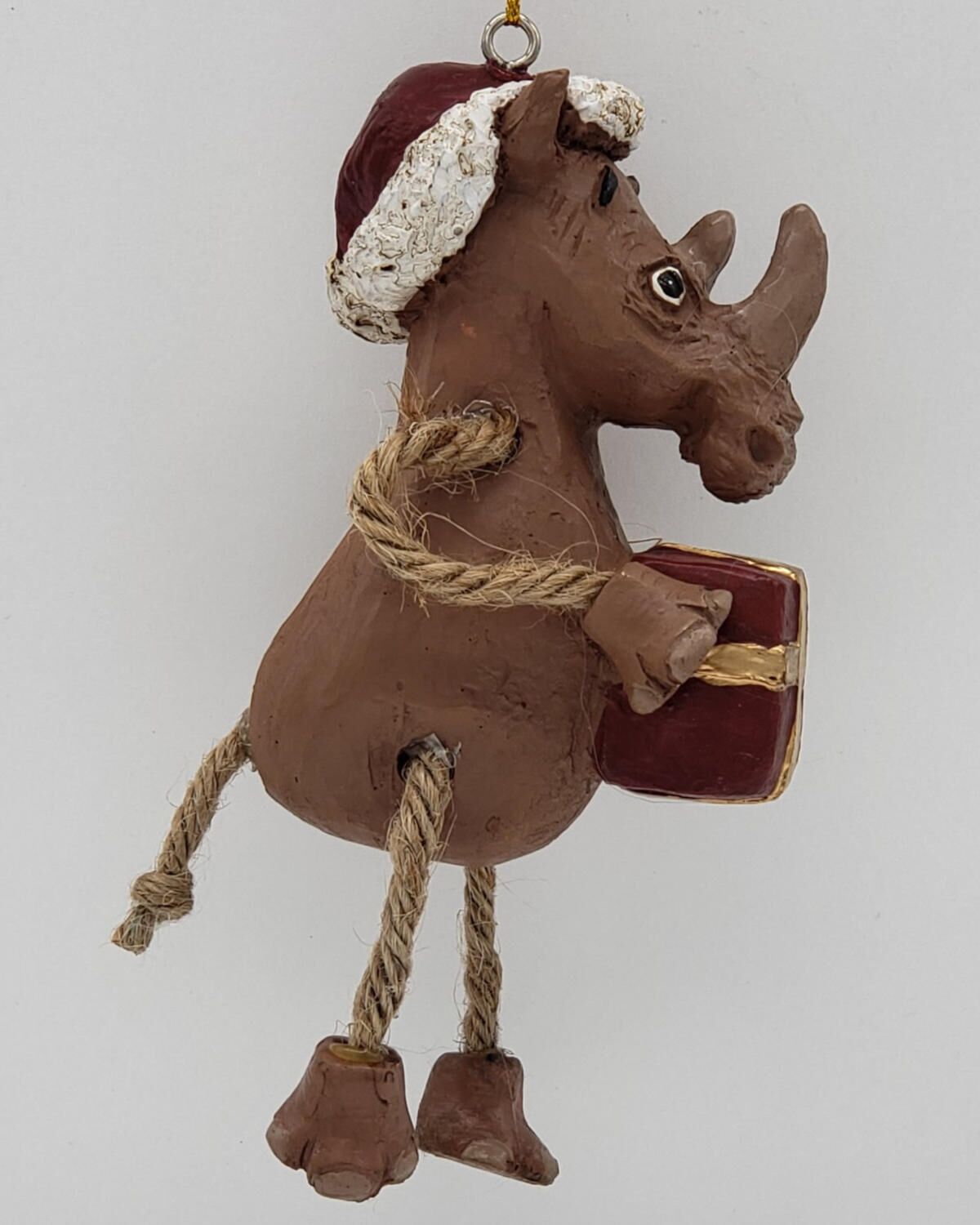 Wooly Rhino Christmas Ornament - Image 4