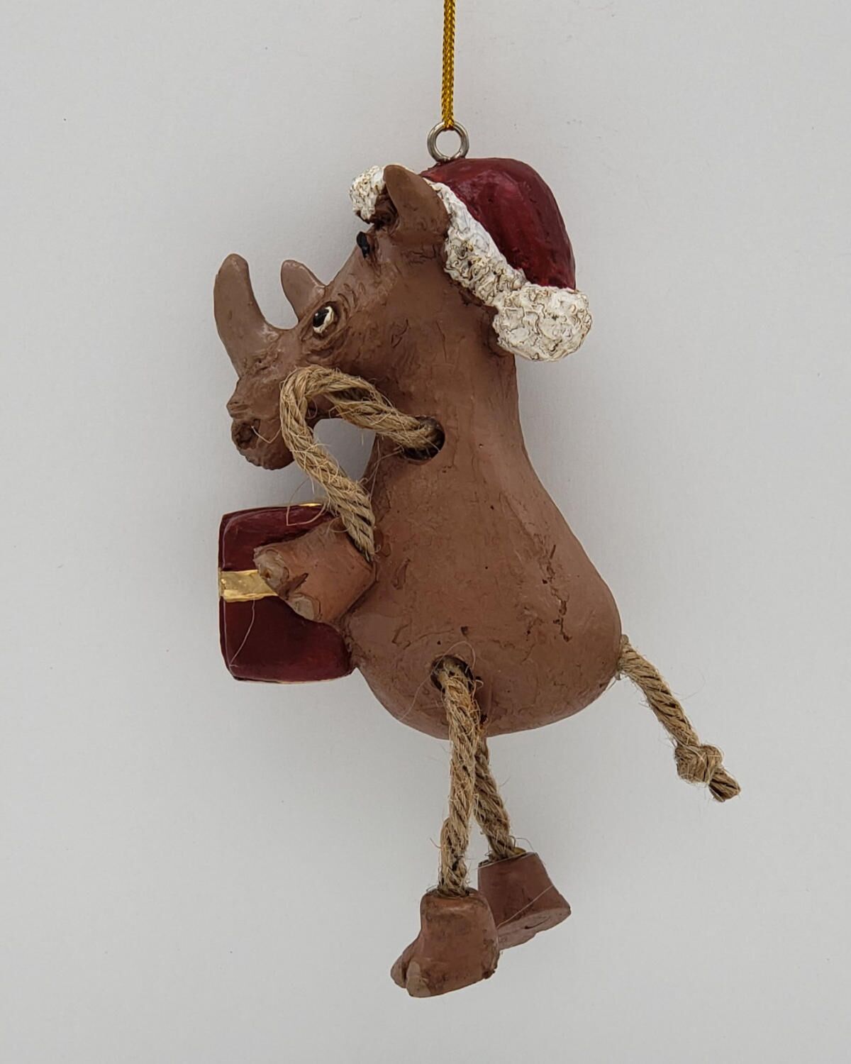 Wooly Rhino Christmas Ornament - Image 2